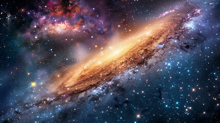 Stunning Landscape Photo of a Majestic Galaxy Capturing the Awe-Inspiring Beauty and Vast Wonders of the Cosmos in Vivid Detail