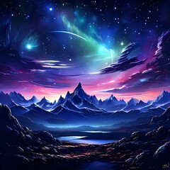 Mountain Symphony: Aurora Nights