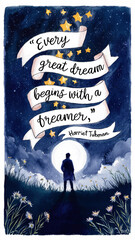 A man standing in a field looking at the moon