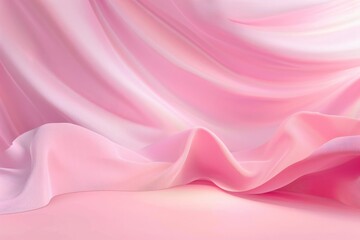 Obraz premium Pink Backdrop. Abstract Gradient Light Background for Product Display. Realistic 3D Render