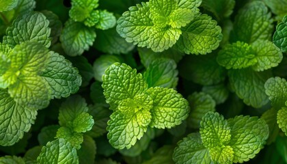 Image of mint, top view 