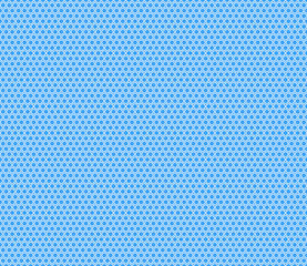 Abstract pattern of geometric shapes. Blue color on matching background. Plain hexagon net with inner solid cells. Small hexagon geometric shapes. Seamless pattern. Tileable vector illustration.