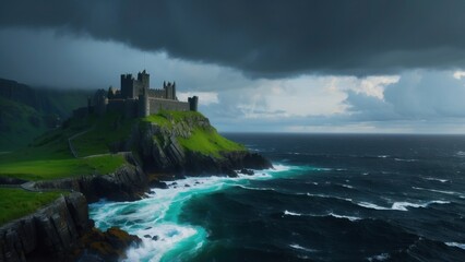 Wallpaper game art  castle on the coast