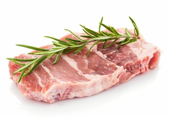Fototapeta premium raw meat beef isolated on white background