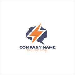 Electric Logo Template. Vector Illustrator Eps
