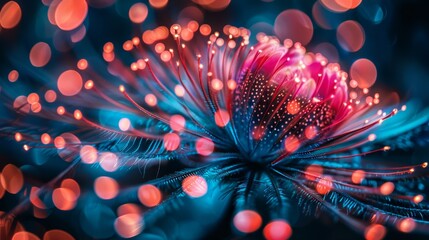 blurred flower amidst lights