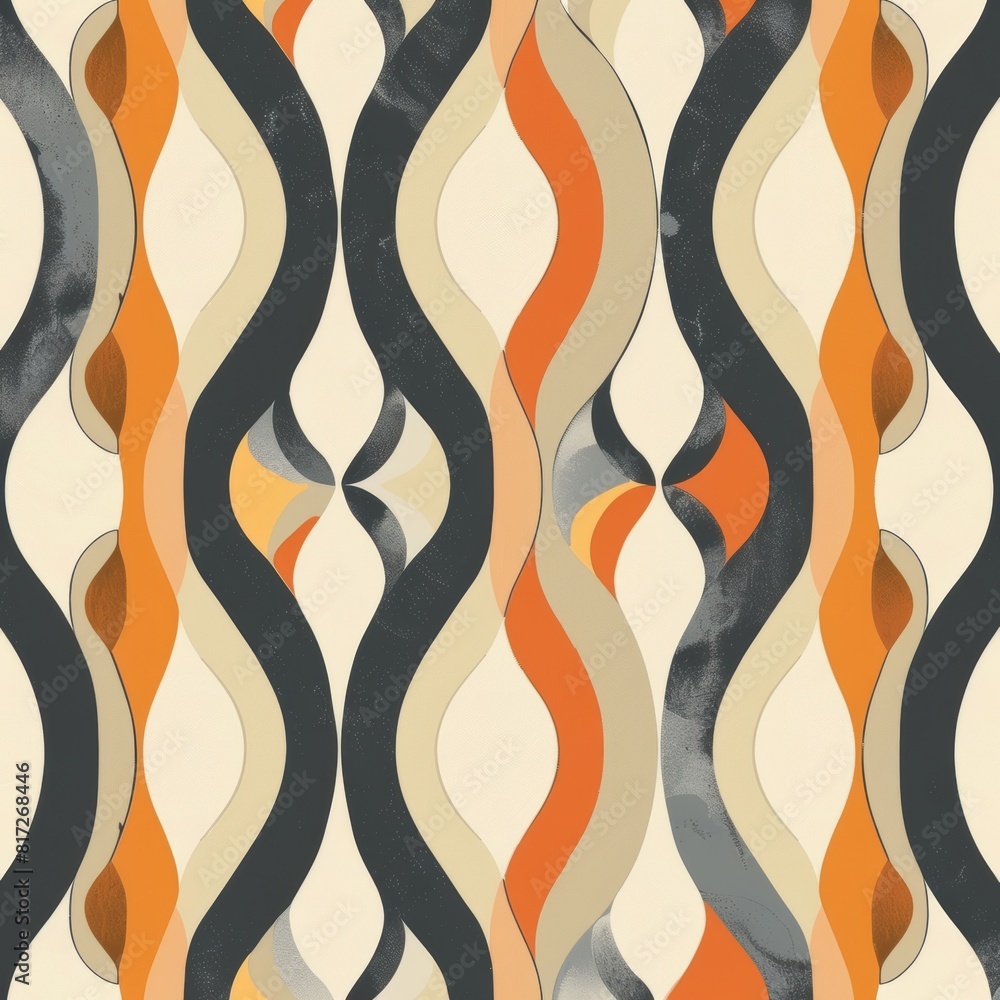 Poster abstract pattern, exploring the world of organic geometry with a harmonious flow