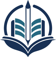 Gradient elementary school logo Vector illustration