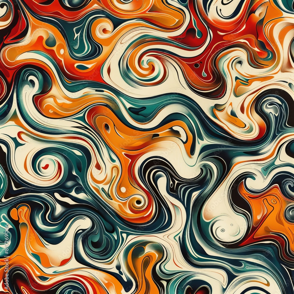 Poster abstract pattern, capturing dynamic energy