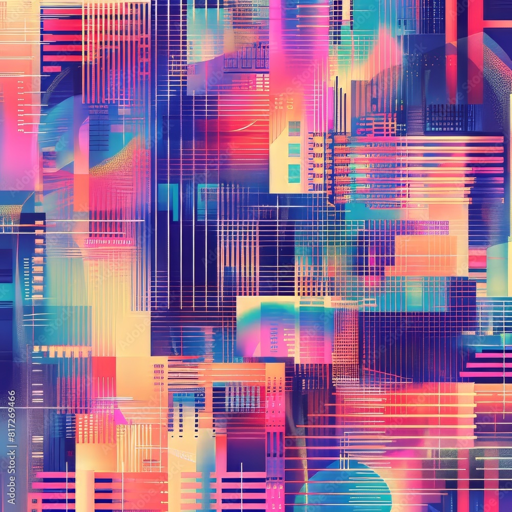 Poster abstract pattern, delving into the realm of digital distortion