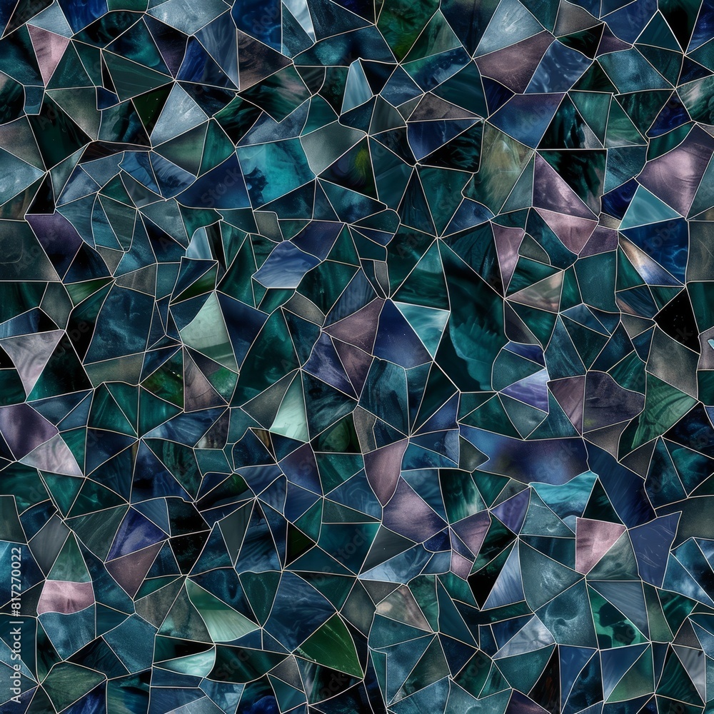 Poster abstract pattern, exploring crystalline structures