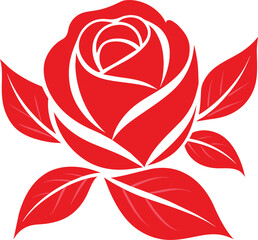 Red roses isolated on white background