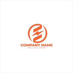 creative electric flash logo design vector illustration
