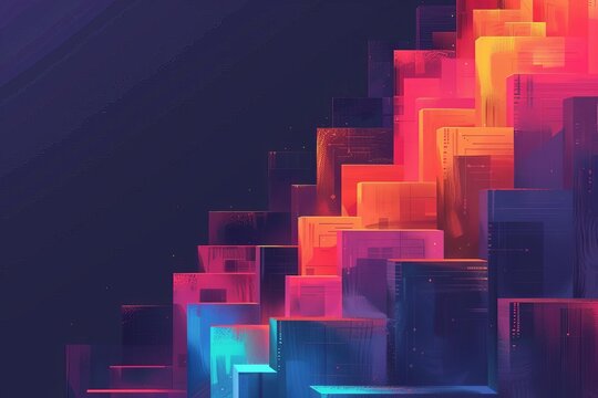 Abstract background with vibrant colors.