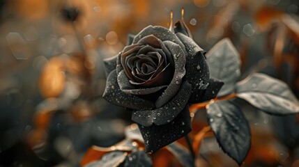 a rose that is black in color