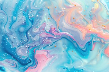 Obraz premium Marbled Blue Abstract Background with Pastel Colors Design