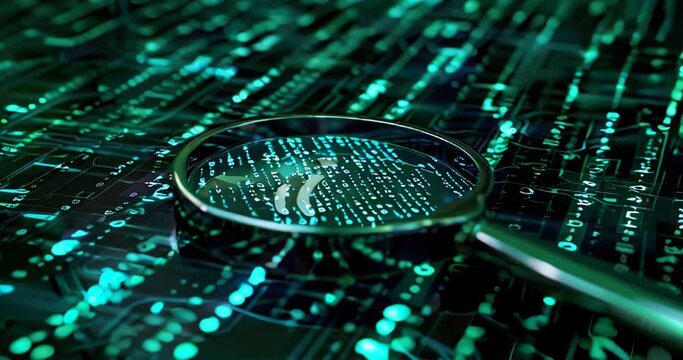 Cybersecurity audits, Intricate code and vulnerability scanning in action. Cybersecurity expert