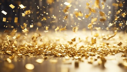 'Falling confetti Golden 3D frame special effect glistering overlay gold celebration award tinsel sparkling anniversary event shiny bright carnival glowing sparkle surpris'