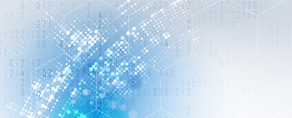 Technology abstract futuristic science background for internet business. Big data concept. Vector art.