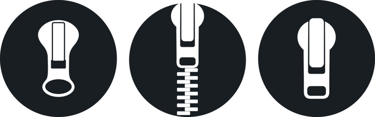 Zipper logo. Isolated zipper on white background © oleg7799