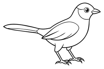 chirpy bird vector silhouette illustration