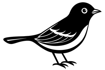 chirpy bird vector silhouette illustration