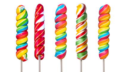 colorful lollipops isolated