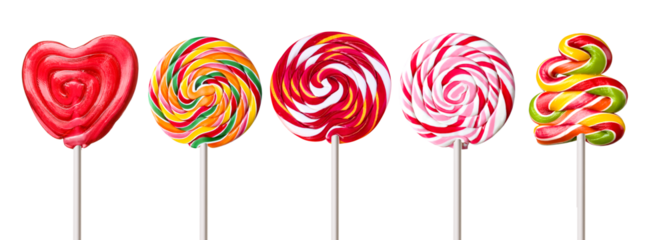 colorful lollipops isolated