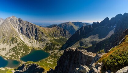 warm and colorful summer in the high tatras sharp peaks lakes and beautiful views
