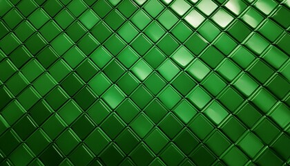 detailed view of a green tiled wall suitable for backgrounds and textures