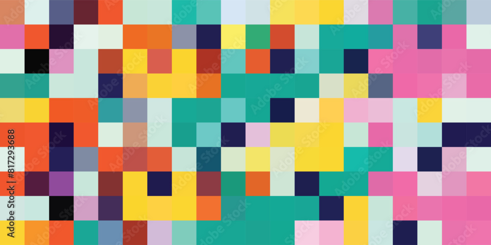 Poster digital pixel explosion. abstract virtual cyber space data flow. halftone pixel effect round explosi