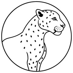 Speedy Cheetah Circle Icon: Vector Art for Your Design Needs