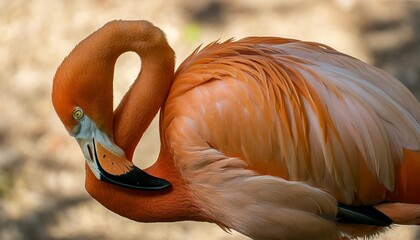 close up of a flamingo on a transparent background png file generative ai