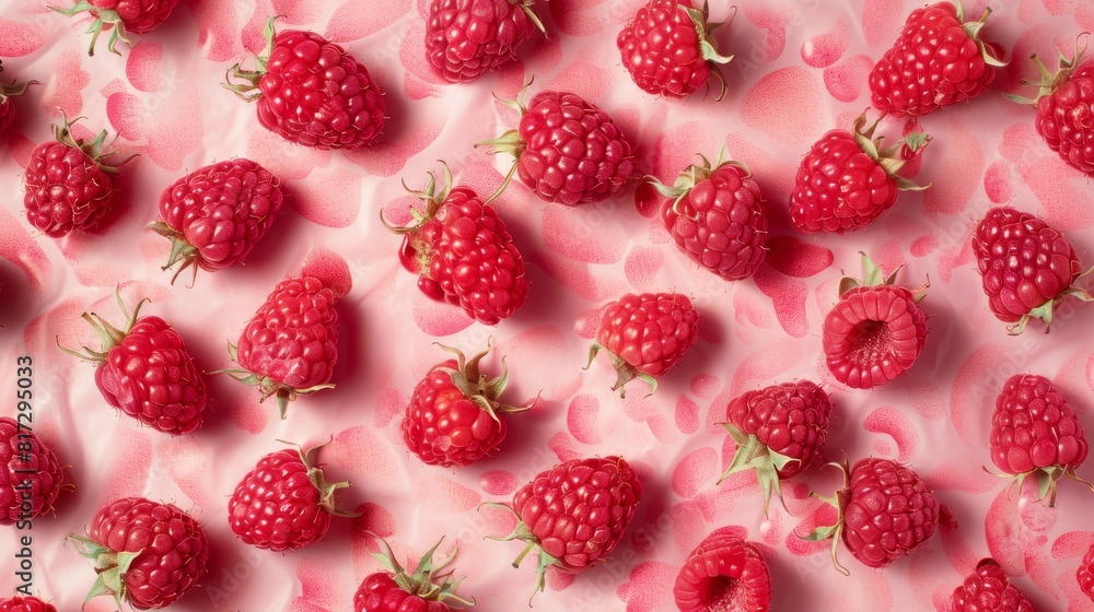 Aufkleber raspberry pattern dominates the design.