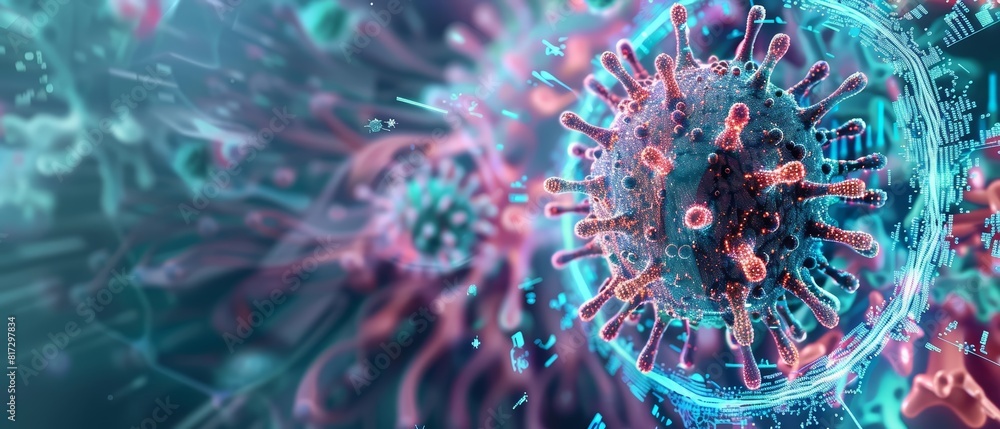 Poster close up of malware spiraling into a system
