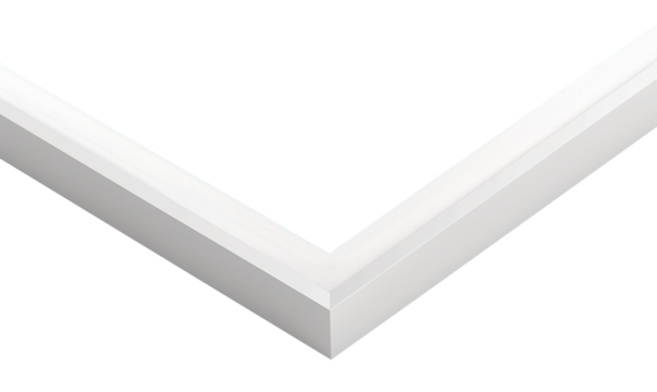 White Picture Frame Corner on Transparent Background

