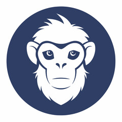 Chimpanzee Circle Logo: Vector Art for Iconic Branding