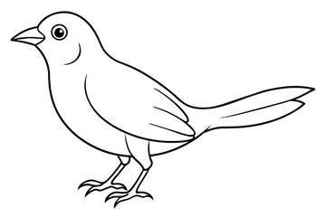 Fototapeta premium doodle bird vector silhouette illustration