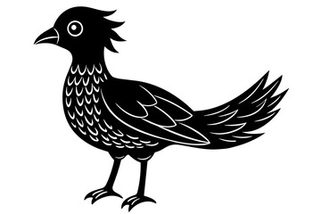 doodle bird vector silhouette illustration