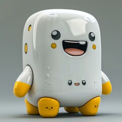Cute animated character with a happy expression, set against a plain background.