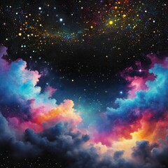 Naklejka premium beautiful colorful sky