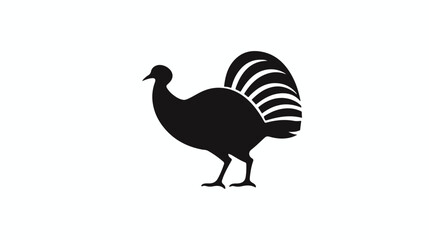 Fototapeta na wymiar Stylized simplified turkey silhouette graphic logo