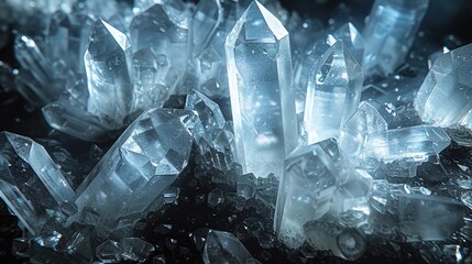 Shiny sparkling crystals 
