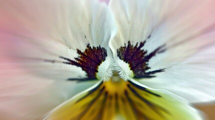   A close-up photo of a flower with a clear focus on the petals, but blurred center part