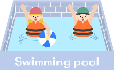 여름 어린이 수영장