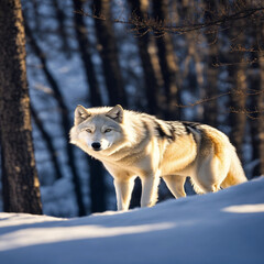 wolf in snow