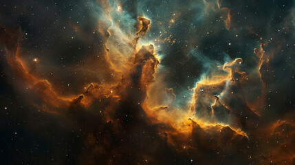 Mystical Photo of a Nebula's Enigmatic Beauty Capturing the Mysteries and Wonders of Deep Space in Stunning Detail