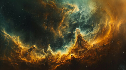 Mystical Photo of a Nebula's Enigmatic Beauty Capturing the Mysteries and Wonders of Deep Space in Stunning Detail
