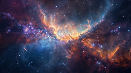 Mystical Photo of a Nebula's Enigmatic Beauty Capturing the Mysteries and Wonders of Deep Space in Stunning Detail