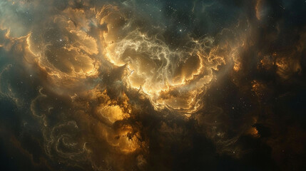 Obraz premium Mystical Photo of a Nebula's Enigmatic Beauty Capturing the Mysteries and Wonders of Deep Space in Stunning Detail